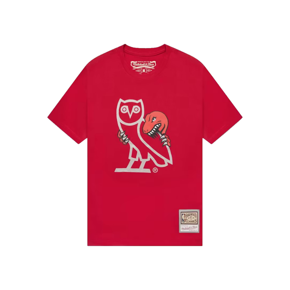 OVO Mitchell And Ness '95 Raptors OG Owl T-Shirt – Red