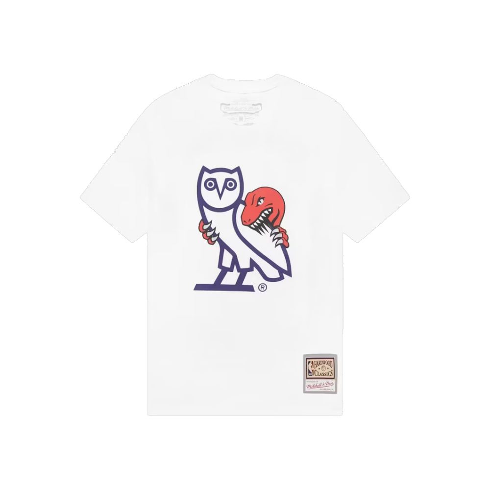 OVO Mitchell And Ness '95 Raptors OG Owl T-Shirt – White